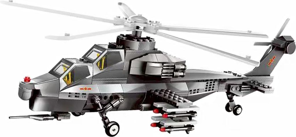 Wange 4002 – WZ-10 Kampfhubschrauber | 264 Teile | Modellbausatz