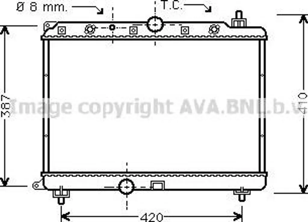 Radiateur Moteur Civic (19010PFTE00) - AVA AU2153 - Echangeur Thermique