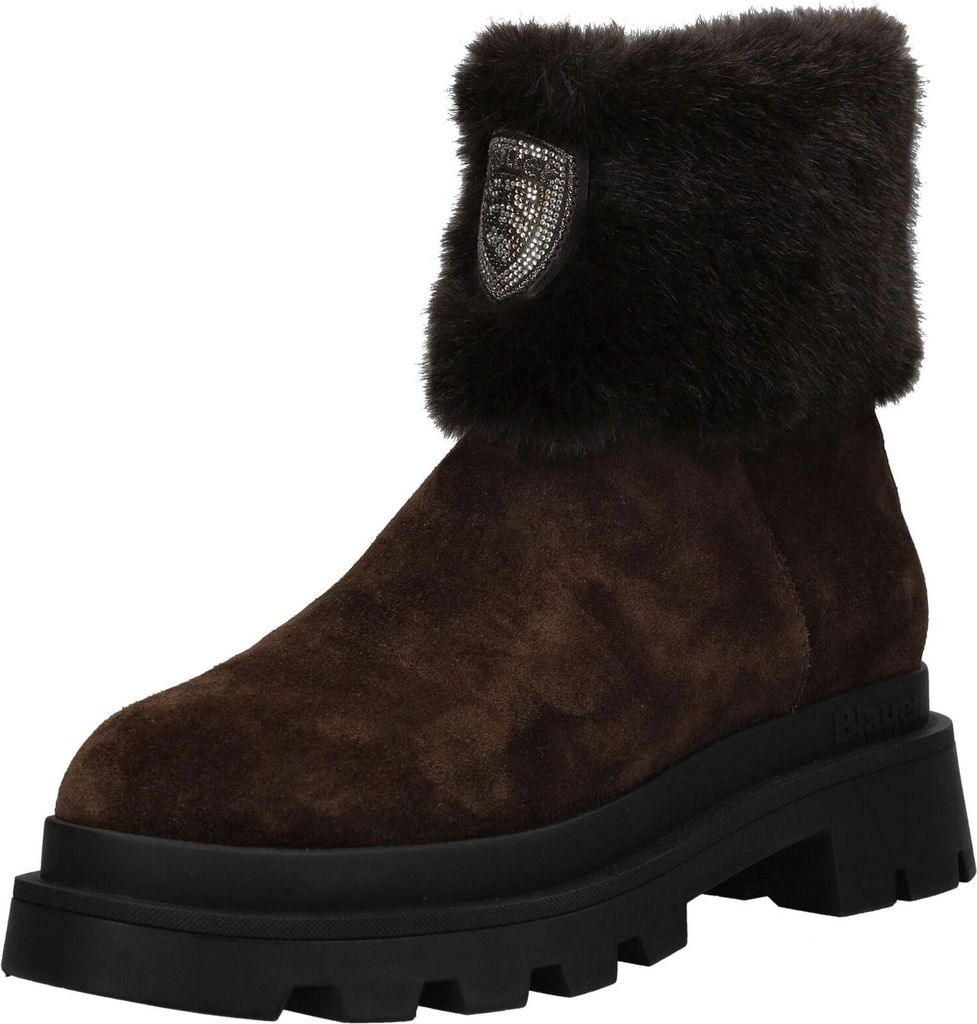 Blauer Stiefelette Stiefelette Leder/Textil