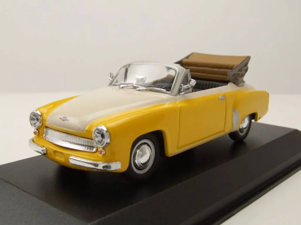 Wartburg A311 Cabriolet 1958 Jaune et Blanc 1/43 Maxichamps MXC940015931