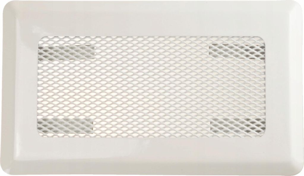 Ventilationsgitter Lüftungsgitter FEINZ - 10x20 cm - Weiß - Metall - Robust und langlebig - Ideal für Heizungen