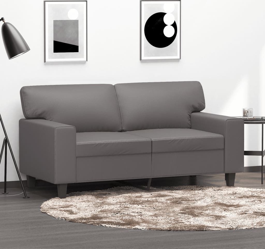"2026 Promotion" 2-Sitzer-Sofa - Polstersofa - Grau 120 cm Kunstleder - Klassische Sofas CC21831