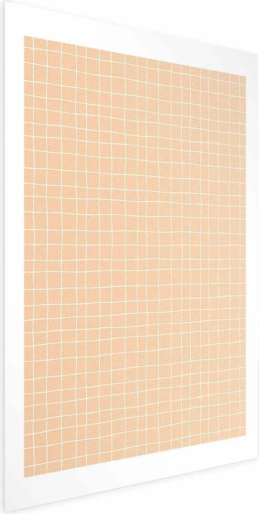 Posterpapier Poster - Lines and Noise - a wavy grid in shades of orange 60x90 cm Muster f-C-10092-ao-a