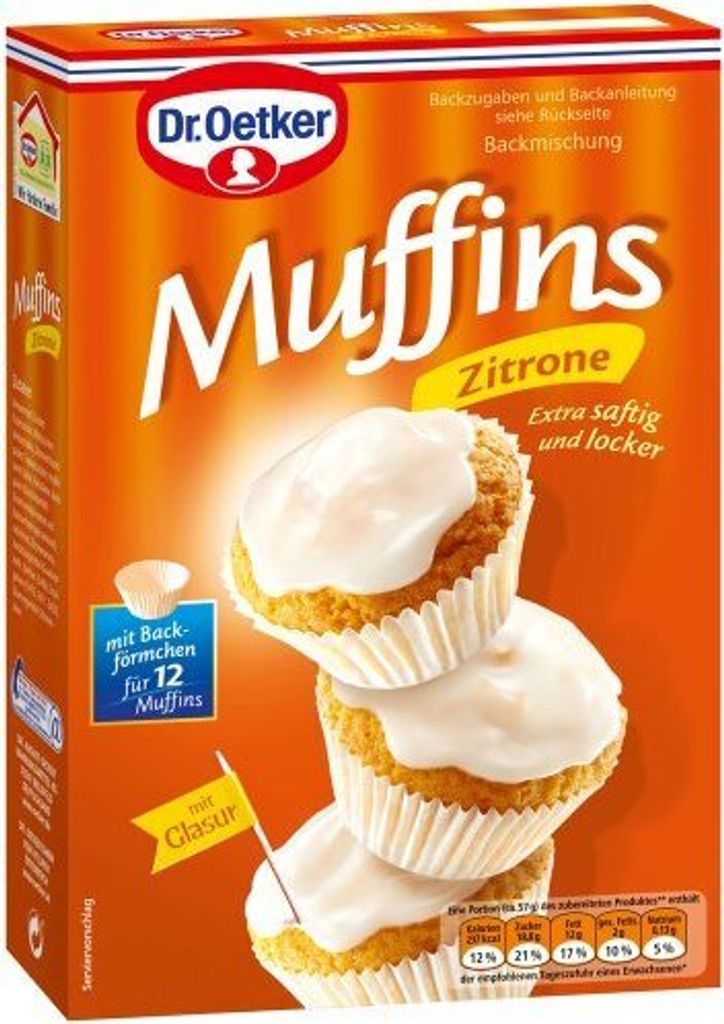 Dr.Oetker Zitronen Muffins Neue Rezeptur extra saftig und locker 415g 4er Pack