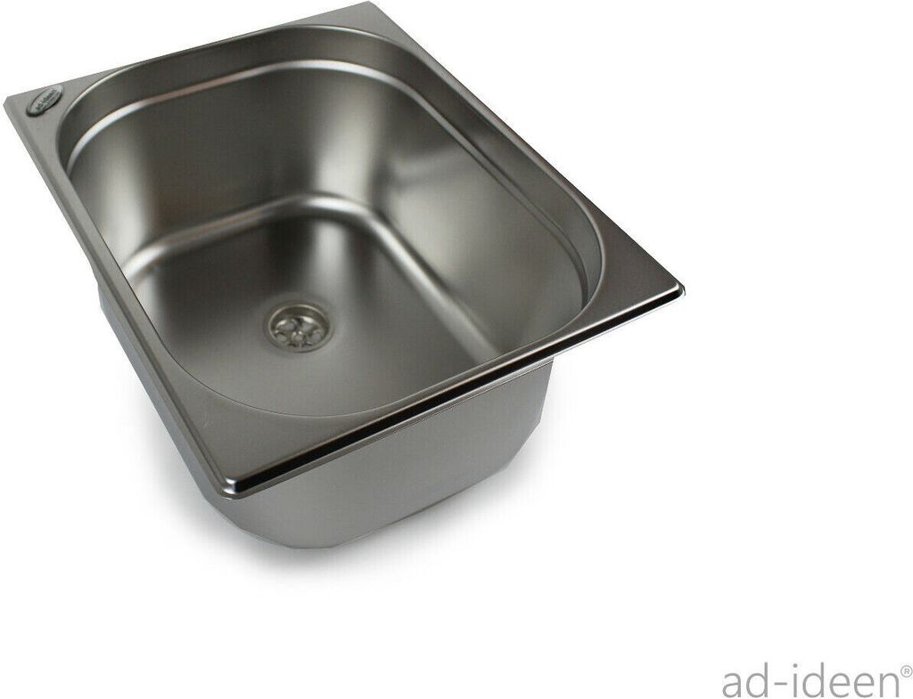 3/4" Edelstahl Spüle Spülbecken Waschbecken 325x265x150 mm inkl. Ablauf T4 T5 T6