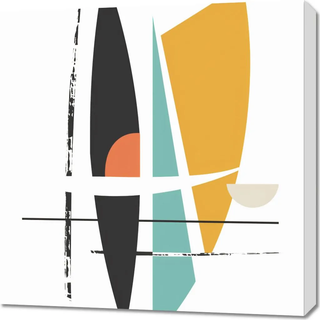 Quadro 70x70 cm Avventura Nautica: Arredo Mare su Tela per Salotto Moderno