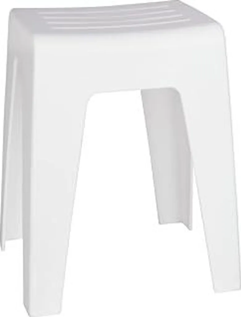 Sgabello Bagno Bianco Kumba - Sgabello Multiuso 47cm in Plastica
