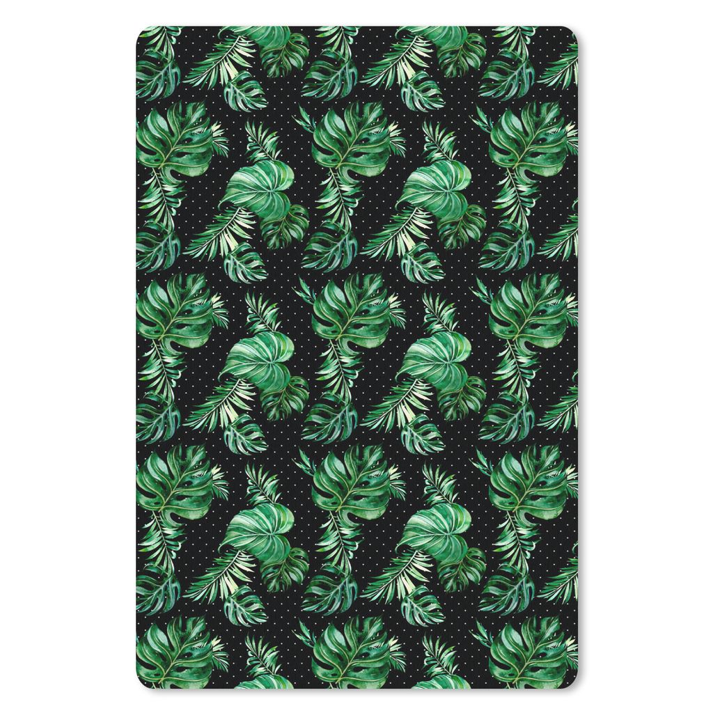MuchoWow Mauspad Mousepad Weinlese - Pflanzen - Monstera 40x60 cm - Mousepads - Maus Mat - Pad - Mausunterlage - Schreibtisch Accesoire