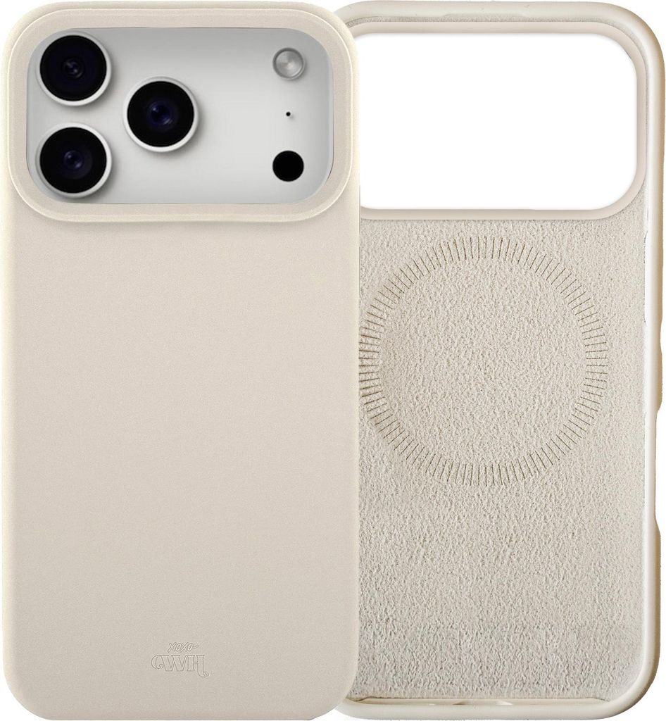 Shockproof silicone case MagSafe Beige - iPhone 17 Pro Max