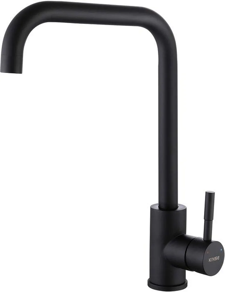 Robinet de cuisine RVS noir mat pivotant 360° haute pression série Onyx