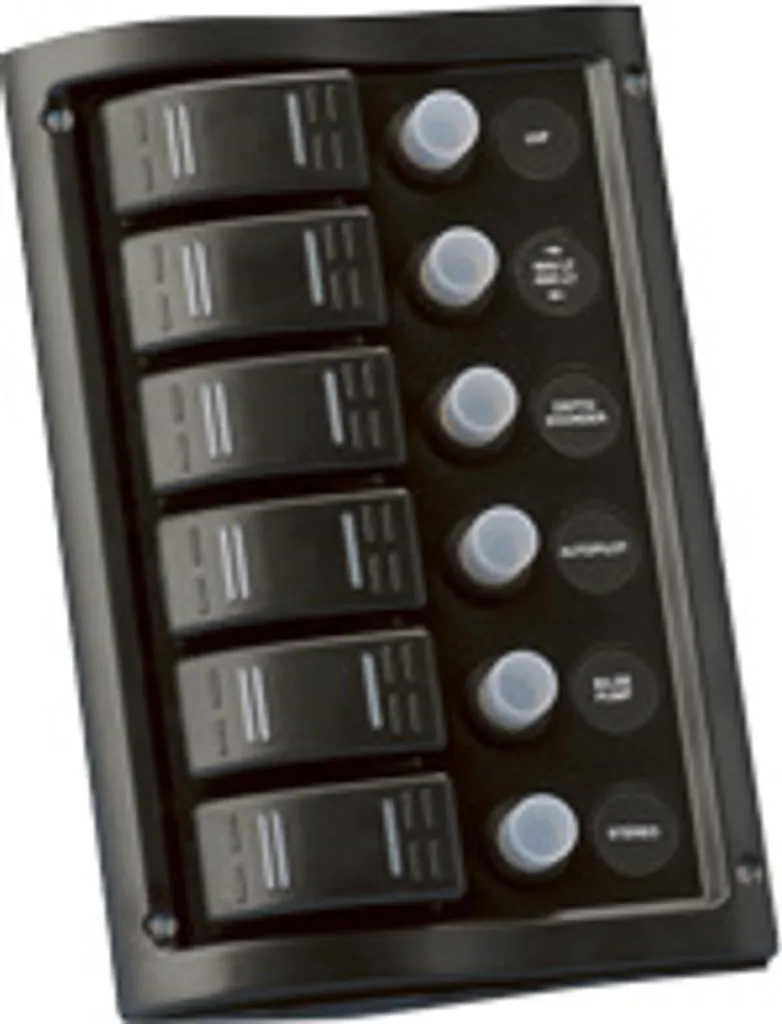 Tableau électrique Allpa 12V avec 6 interrupteurs et indicateurs LED
