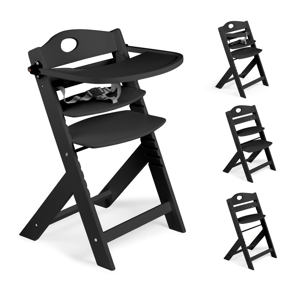 BabyGo Treppenhochstuhl Family PRO schwarz, inkl. Tisch