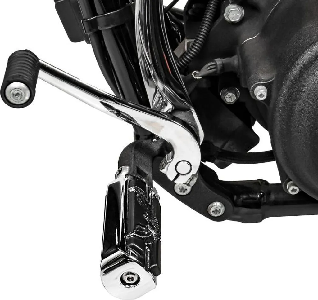 Repose-pieds Anti-vibration Chrome Eagle pour Harley-Davidson Custom