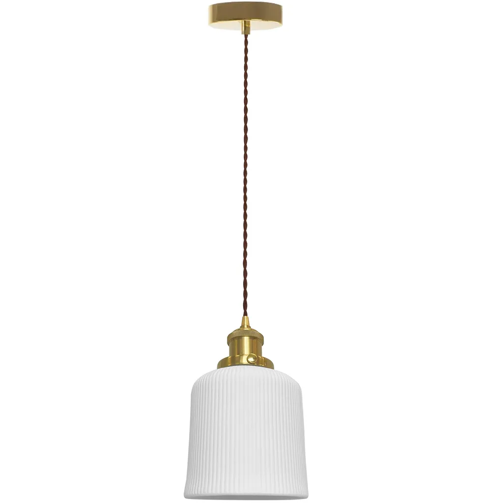 Suspension Métal Blanc Toolight APP1173 : Éclairage LED Ajustable E27 - 6