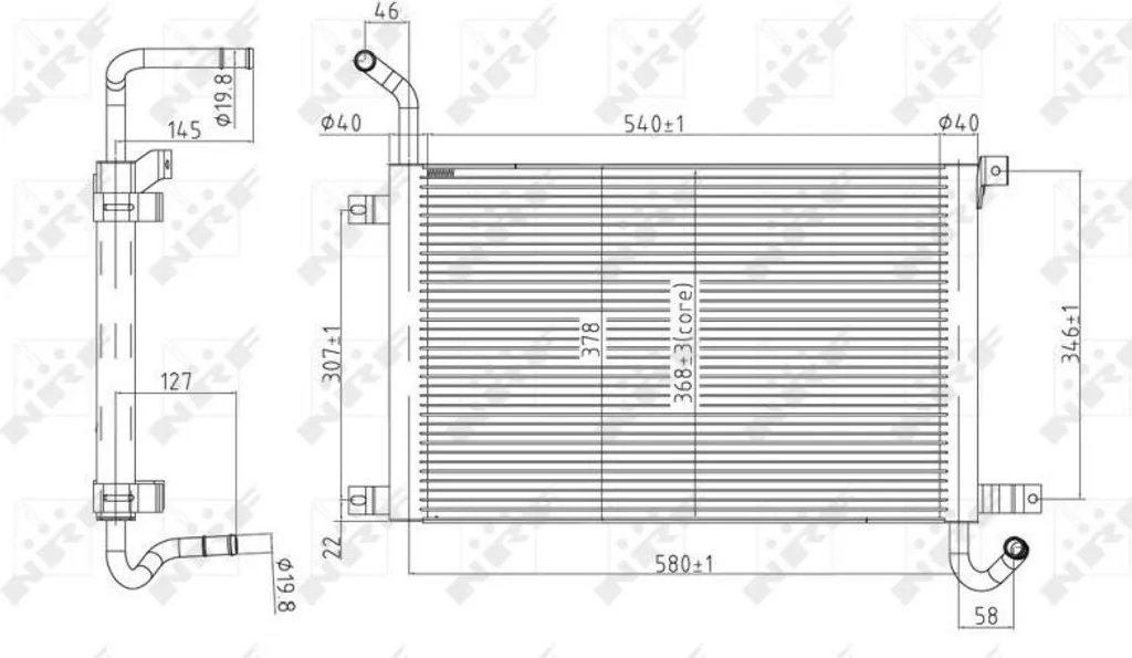 Radiateur moteur NRF 50144 haute résistance pour LR017428 Discovery