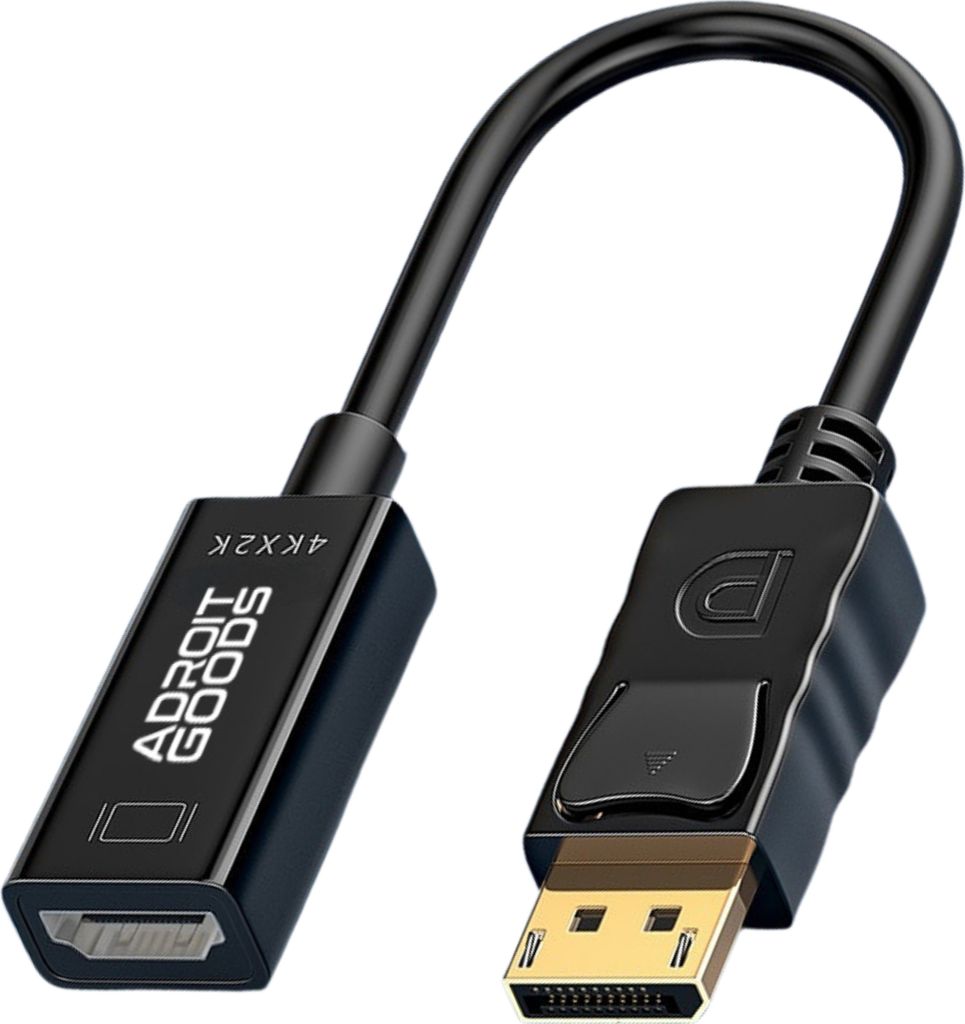 AdroitGoods 4K Displayport zu Hdmi Adapter - Kabel - Schwarz