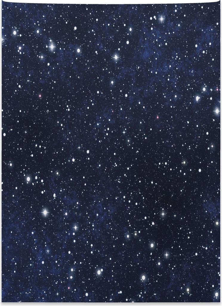 Abakuhaus Nacht Wandteppich, Lebendige himmlische Himmelsansicht aus Weiches Mikrofaser Stoff Kein Verblassen Klare Farben Waschbar, 110 x 150 cm, ...