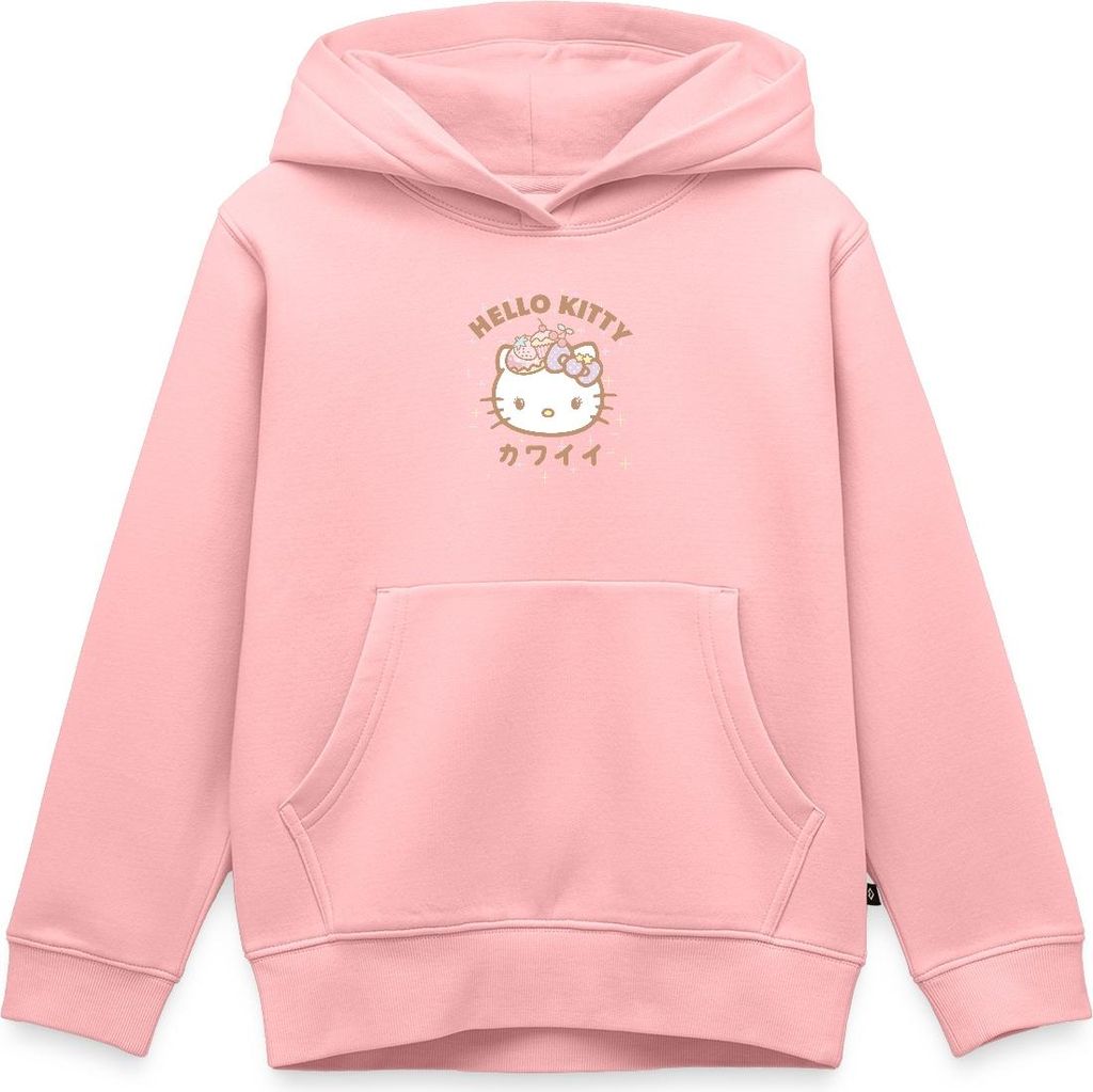 Spreadshirt Hello Kitty Kawaii Stil Kinder Premium Hoodie, 146/152 (10 Jahre), Rosa