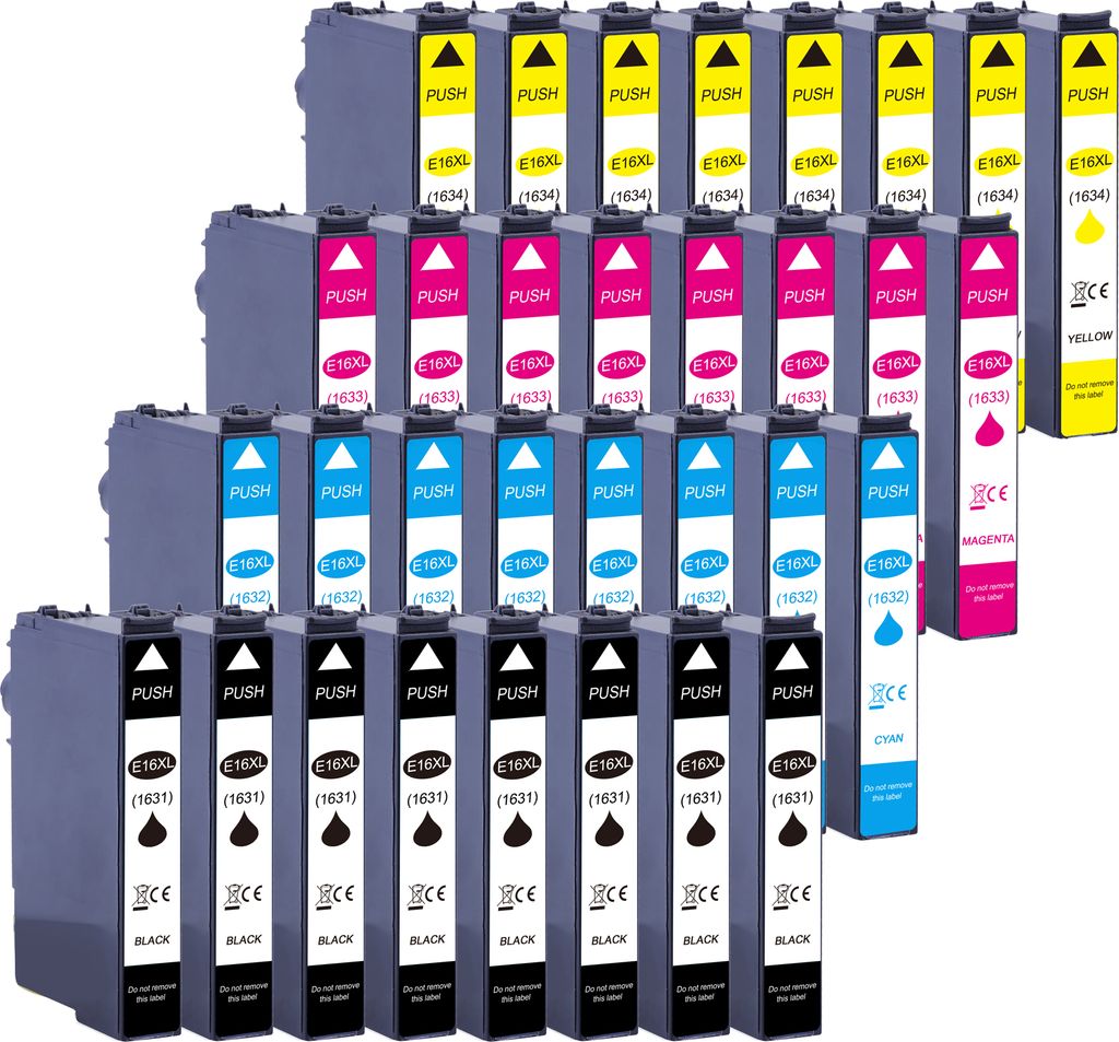 32er Sparpack ersetzt Epson 16XL (16) Druckerpatronen