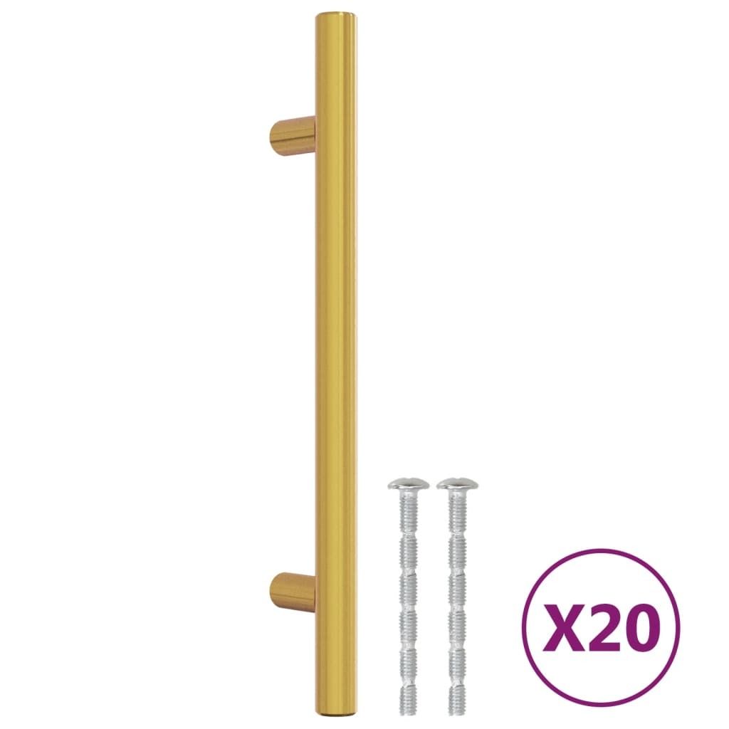Möbelgriffe 20 Stk. Golden 128 mm Edelstahl