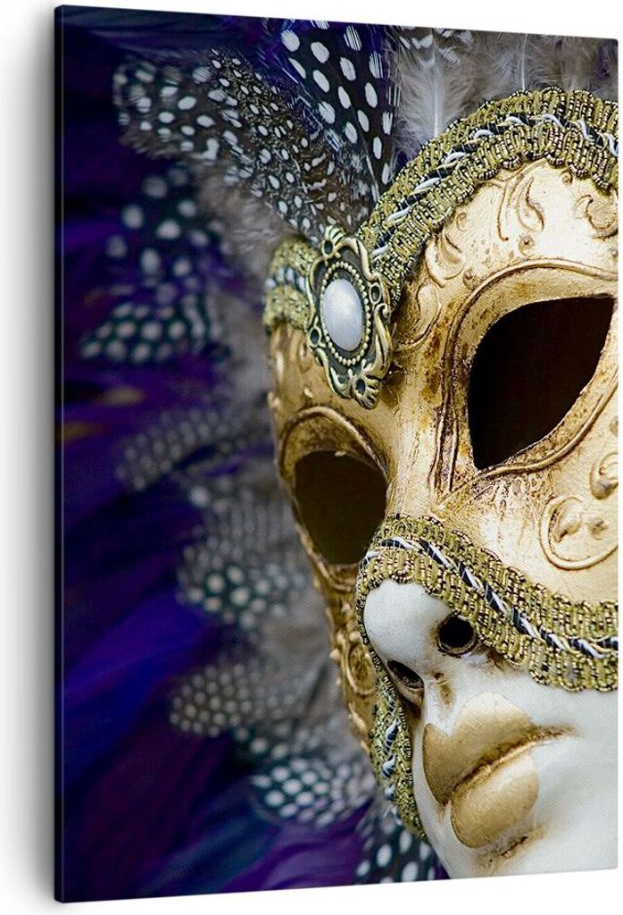 Bild auf Leinwand - Leinwandbild - Einteilig - Maske Gesicht Mysterium - 50x70cm - Wand Bild - Wanddeko - Wandbilder - Leinwanddruck - Wanddekorati...