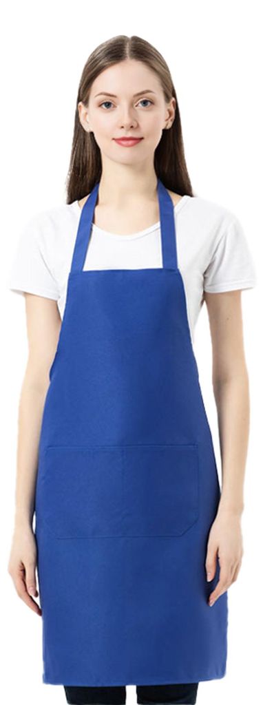 Küchenschürze, knitterfrei, verstellbare Träger, Rückenspitze, große Vordertasche, ideal zum Kochen, Grillen, für Kellner und Köche, geeigne...