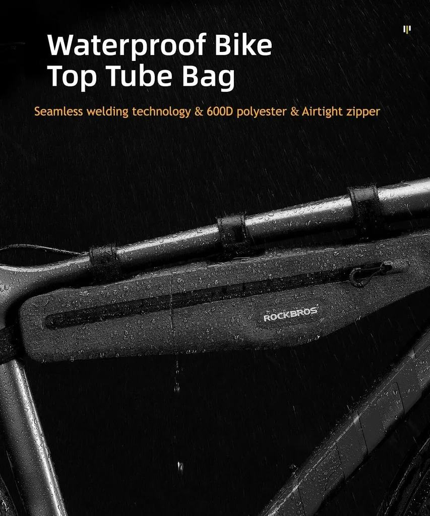 Sacoche de Cadre de Vélo Imperméable Triangle pour Rangement Cyclisme - 4