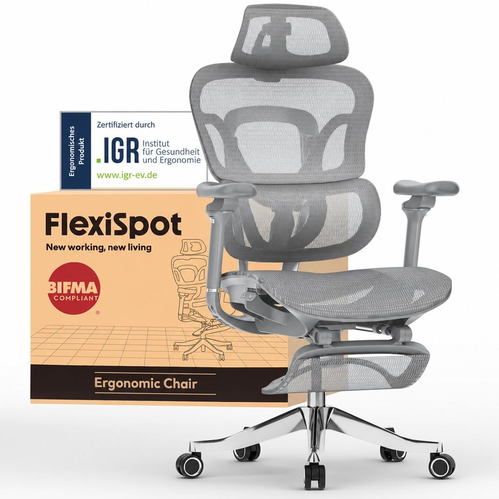 FLEXISPOT ErgoX Max: Ergonomische bureaustoel tot 300 kg, Productafbeelding 