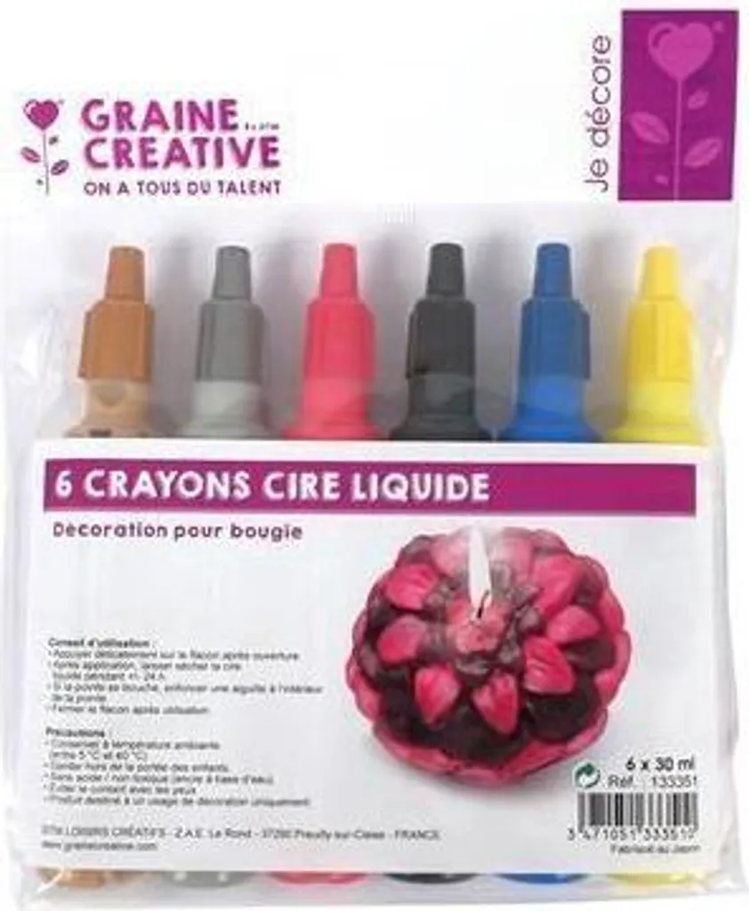 Kit cire liquide bougie pour décorations de Noël et de fêtes