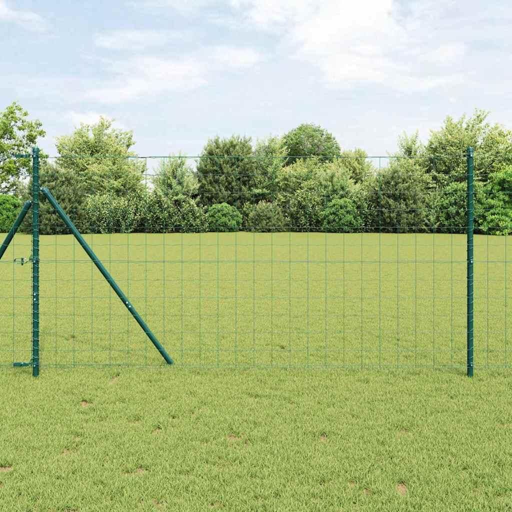 "WINTER SALE"Zaun mit Pfosten - elegantes Design - Gartenzaun/Windschutz fur Garten - Grün 1x25 m Stahl Promotion461787 - Metallzäune