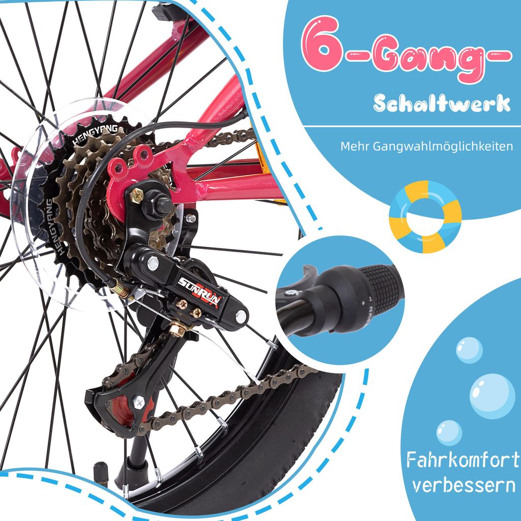 Vélo enfant - Modèle 20'' pour fille de taille 120 à 140 cm - 6 Vélo enfant - Modèle 20'' pour fille de taille 120 à 140 cm - 6