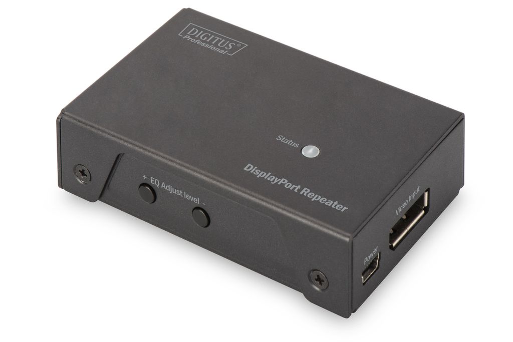 DIGITUS DP-Repeater bis 20m FullHD bis 13m UHD 4K schwarz Produktbild 