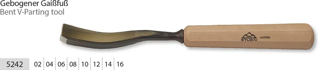 Scalpello Stubai Serie 52 Forma 42 12mm | Strumento Intaglio Professionale