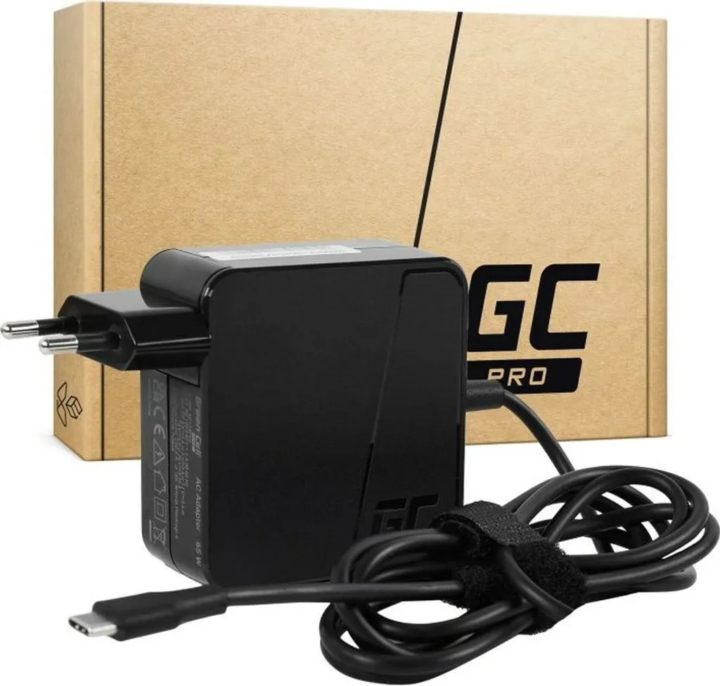 Chargeur PC portable 65W pour télétravail Green Cell AD134PV2 noir