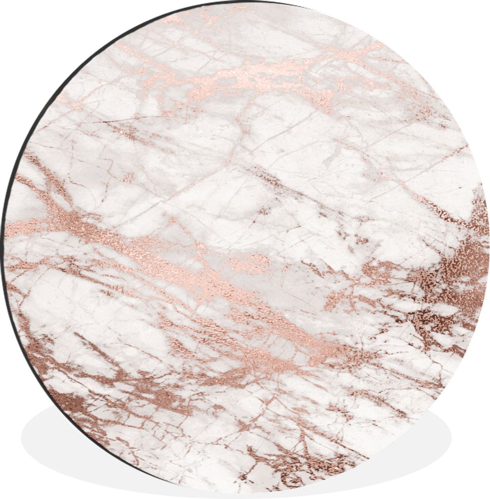 MuchoWow - Mauerkreis - Wandbilder - Runde Bild - Bild aus Aluminium - Schlafzimmer - Wohnzimmerdekoration - Wand Dekoration