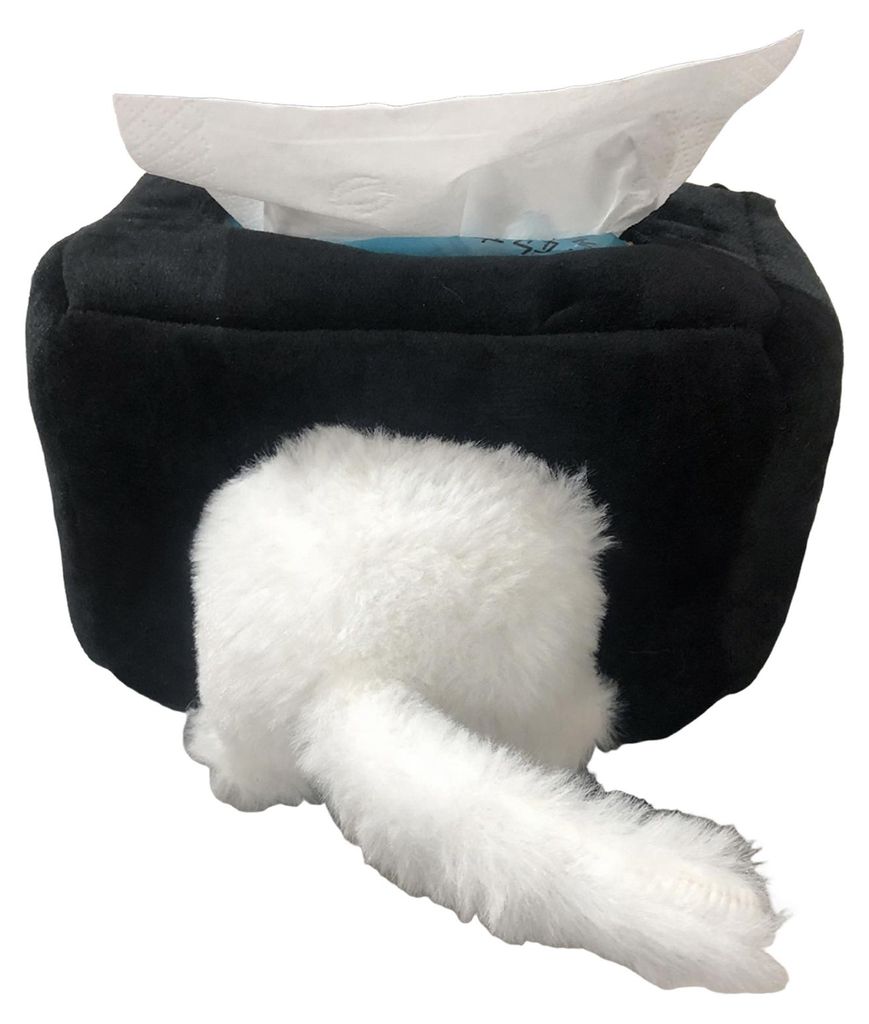 Lustiger Taschentuchboxhalter mit Katzenpopo-Design, dekorativer Serviettenspender, niedliche Taschentuchbox-Abdeckung mit Katzenmotiv für Küche,...