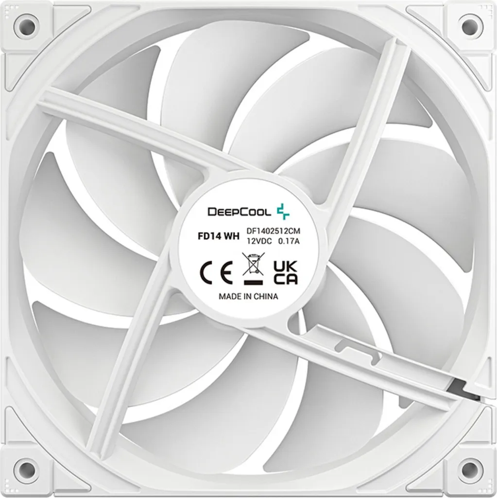 DeepCool FD14 WH ventilateur 140mm silencieux et design blanc épuré