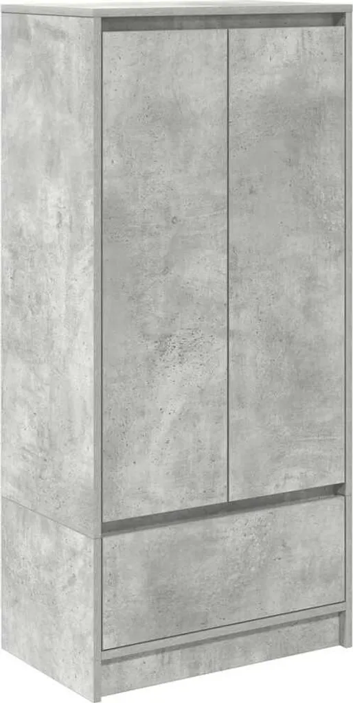 SYFAX™ Armadio con Cassetto Grigio Cemento 55,5x34x119,5 cm Truciolato