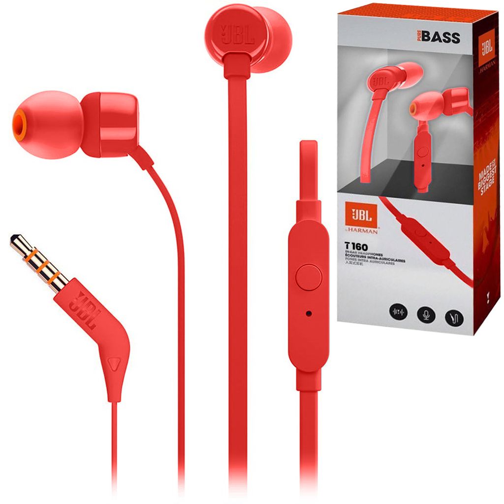 JBL Tune 160, Kabel, 20 - 20000 Hz, Sluchátka s mikrofonem, Obrázek produktu 