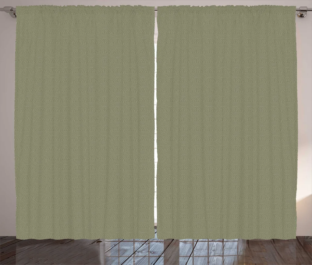 Rideau universel 280x225 anti-regard gris et jaune pour grand salon