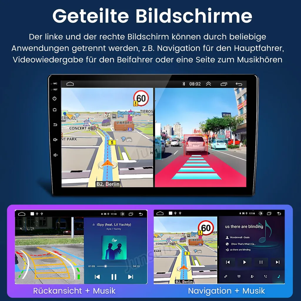 Radio Android 9" per Volkswagen Multivan T5: Wireless CarPlay 2+32GB - 14