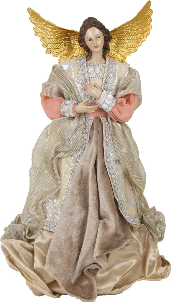 Angelo Rosa FADEDA 28cm Dipinto a Mano - Magia del Presepe
