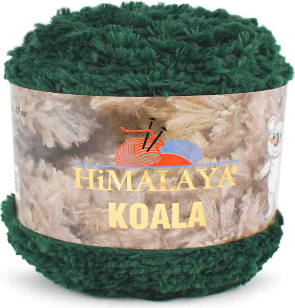 Himalaya Koala Wolle - Flauschig, 100m/100g, Flaschengrün, Produktbild 