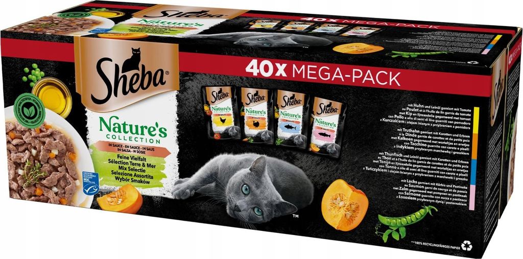 SHEBA Portionsbeutel Mega-Pack Nature's Collection in Sauce Produktbild 