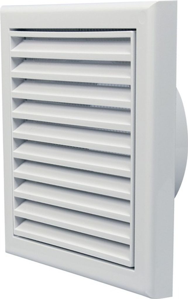 A white ventilation grille is shown against a white background.
