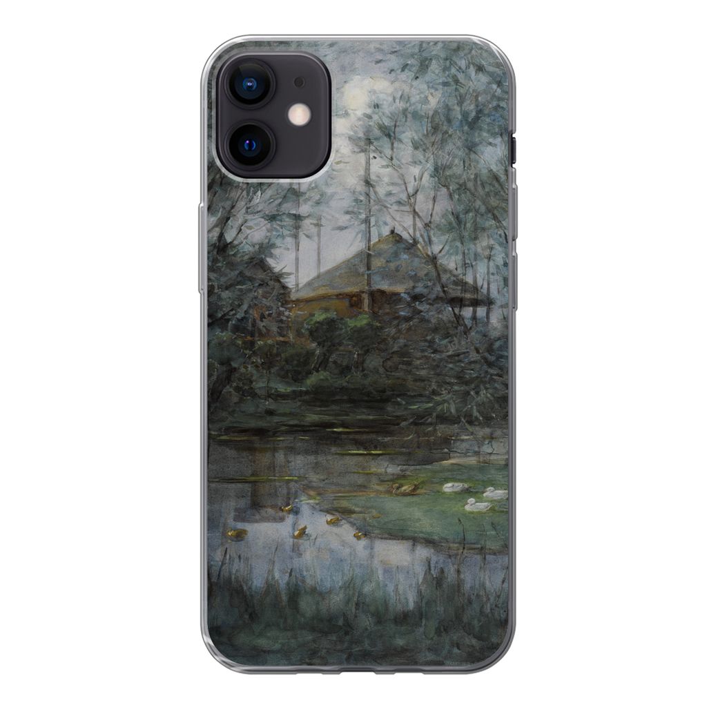 MuchoWow Handyhülle Schutzhülle Hülle für iPhone 12 mini Heuhaufen - Piet Mondrian Silikon Softcase Handy Hülle - Bild