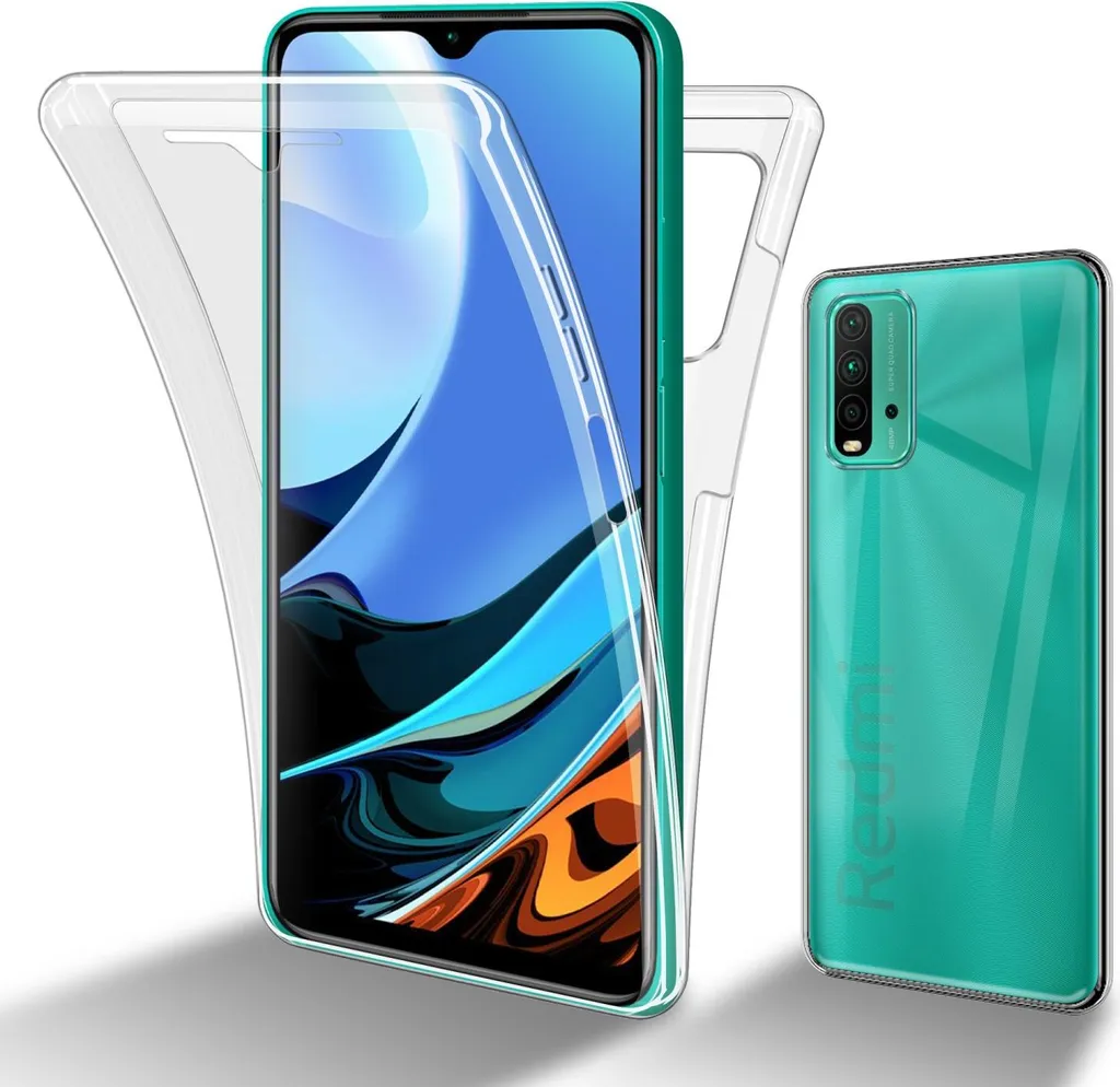 Cadorabo Custodia 360° Xiaomi RedMi 9T Cover Trasparente Full Body