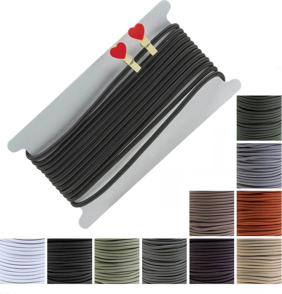 5m extra starke Gummikordel 5mm schwarz