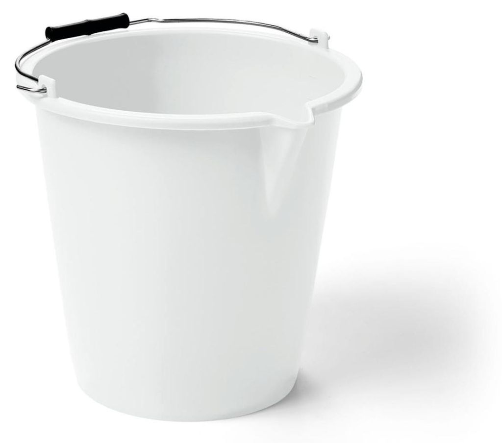 Veca Polyethylen-Eimer mit Ausgusstülle Weiß 17 l - 34 x 33 cm