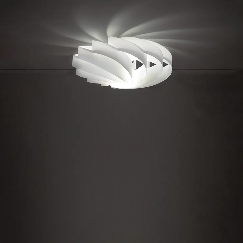 Plafonnier Flat III Blanc Polilux® - Luminaire Design Extra-Plat 40cm